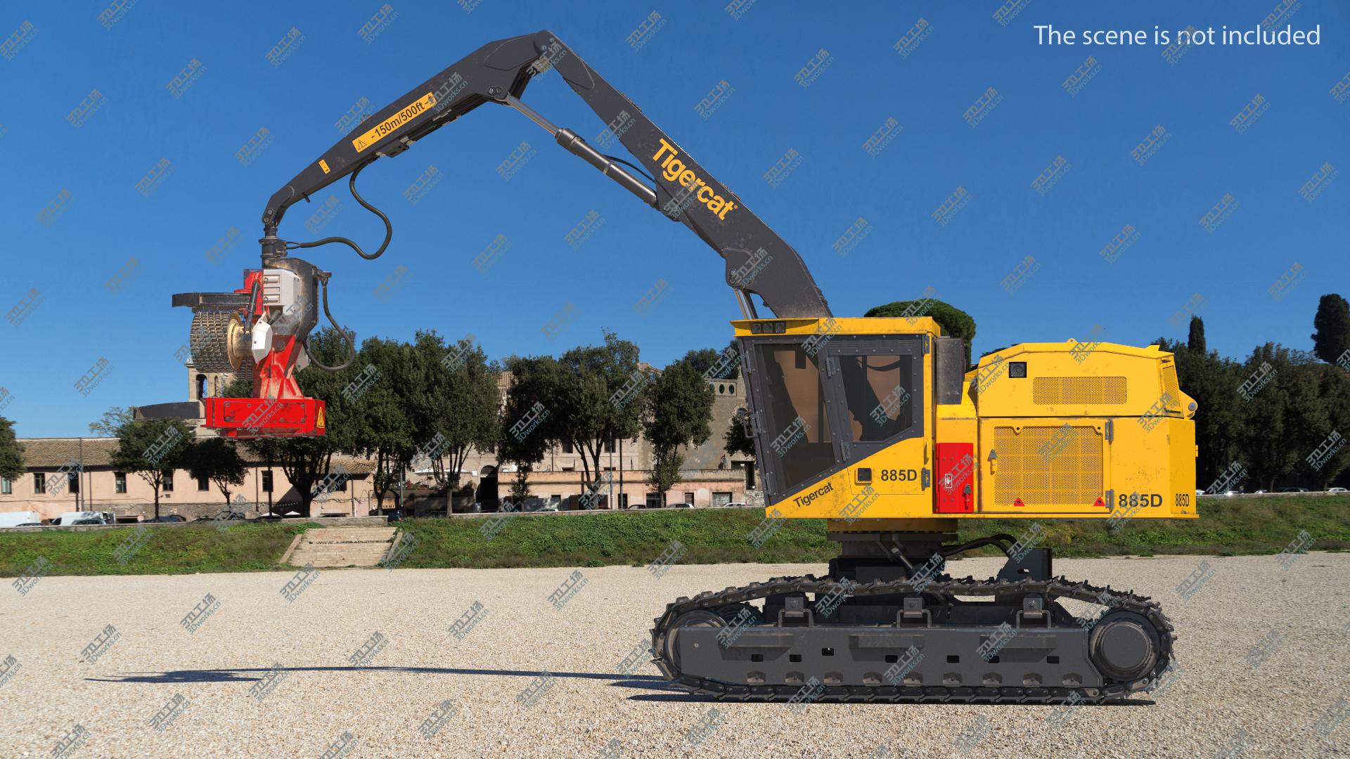 images/goods_img/20210319/Tigercat 855D Tracked Harvester Dirty Rigged 3D/2.jpg